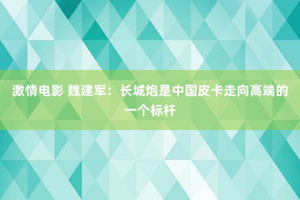 激情电影 魏建军：长城炮是中国皮卡走向高端的一个标杆