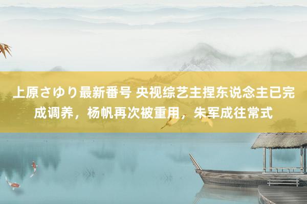 上原さゆり最新番号 央视综艺主捏东说念主已完成调养，杨帆再次被重用，朱军成往常式