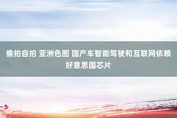 偷拍自拍 亚洲色图 国产车智能驾驶和互联网依赖好意思国芯片