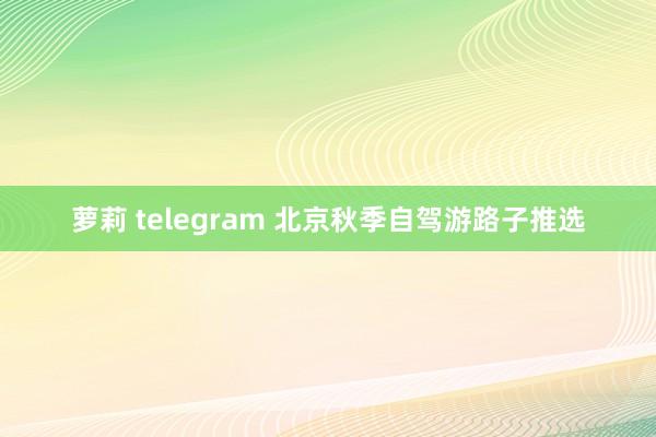 萝莉 telegram 北京秋季自驾游路子推选