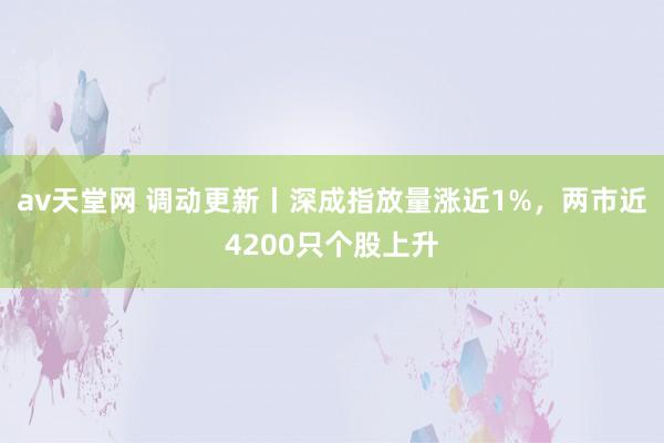 av天堂网 调动更新丨深成指放量涨近1%，两市近4200只个股上升