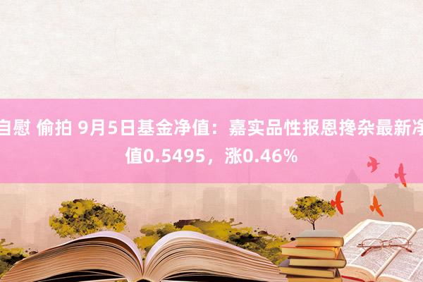 自慰 偷拍 9月5日基金净值：嘉实品性报恩搀杂最新净值0.5495，涨0.46%