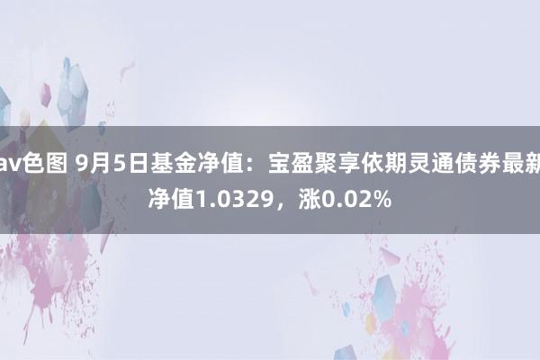 av色图 9月5日基金净值：宝盈聚享依期灵通债券最新净值1.0329，涨0.02%