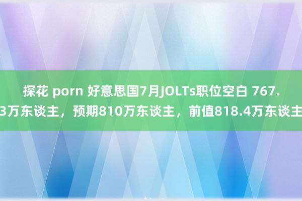 探花 porn 好意思国7月JOLTs职位空白 767.3万东谈主，预期810万东谈主，前值818.4万东谈主